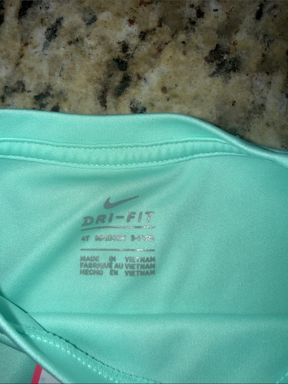 Nike Teal & Pink Dri-FIT Girls' Set - Tee & Tie-Dye Shorts - Picture 6 of 10